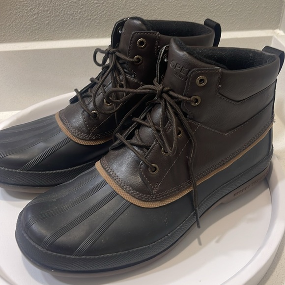Sperry’s Men’s Black and Brown Duck Boots Size 10.5M Worn Once Retail $149 - Picture 3 of 5